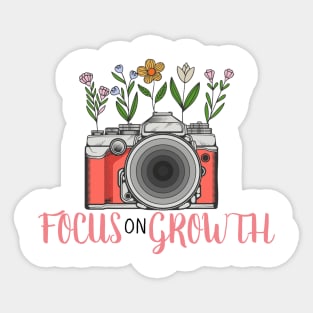 Focus on growth Sticker